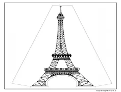 Eyfel Kulesi ücretsiz Boyama Sayfası