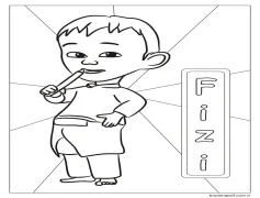 Fizi Komik Boyama Sayfası