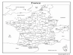 Fransa çocuklar için yazdırılabilir Boyama Sayfası