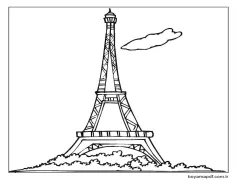 Fransa ücretsiz basit Boyama Sayfası