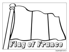 Fransa yazdırılabilir Boyama Sayfası