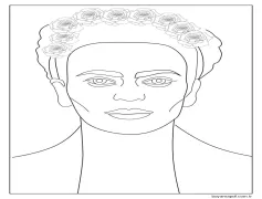 Frida Kahlo Çocuklar için ücretsiz Boyama Sayfası