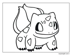 Fushigidane veya Bulbasaur Boyama Sayfası