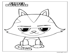 Gabby'nin Bebek Evi Kedi Boyama Sayfası