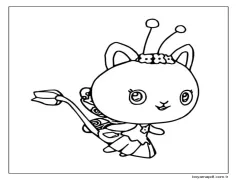 Gabby'nin Bebek Evi Kedi Perisi Boyama Sayfası