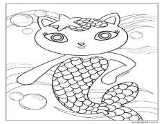 Gabby'nin Bebek Evindeki MerCat Boyama Sayfası