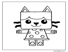 Gabby Sevimli Bebek Kutusu Boyama Sayfası