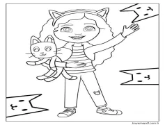 Gabby ve Pandy Pençeleri Boyama Sayfası