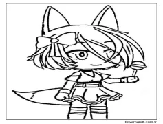 Gacha Life'ın en havalı kızı Boyama Sayfası