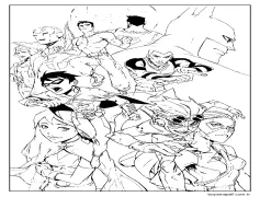 Genç Adalet Birliği'ni yazdırmak için çizin Boyama Sayfası