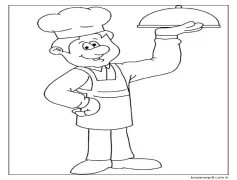 Genç şef Boyama Sayfası