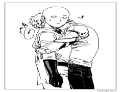 Genos Sarılma Saitama Boyama Sayfası