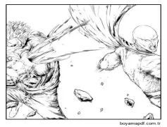Genos vs Saitama çizimi Boyama Sayfası