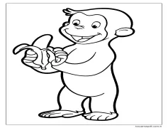 George Muz Yiyor Boyama Sayfası