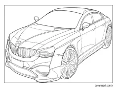 Güçlü BMW Boyama Sayfası