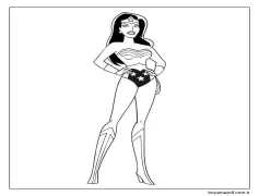 Güçlü Harika Kadın Boyama Sayfası