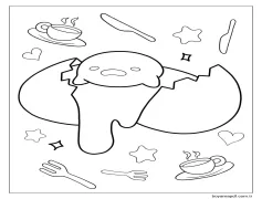 Gudetama (1) Boyama Sayfası