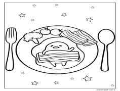 Gudetama Sanrio Boyama Sayfası