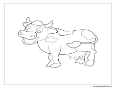 Gülen Inek Boyama Sayfası