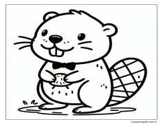 Gülen Kunduz Boyama Sayfası