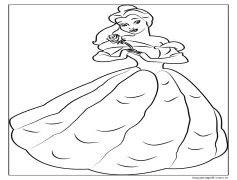 Güllü Belle Boyama Sayfası