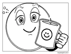 Gülümse Gülümse Boyama Sayfaları Duygular Boyama Sayfası