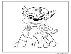 Gülümseyen Chase Boyama Sayfası