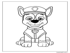 Gülümseyen Chase Paw Patrol Boyama Sayfası