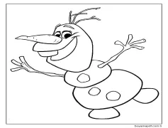 Gülümseyen Olaf Boyama Sayfası