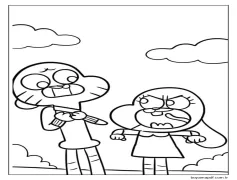 Gumball (10) Boyama Sayfası