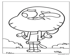 Gumball (16) Boyama Sayfası