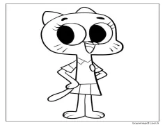 Gumball Ücretsiz Boyama Sayfası