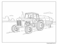 Güzel Çekme Traktör Boyama Sayfası