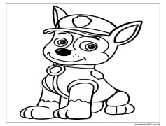Güzel Chase Paw Patrol Boyama Sayfası