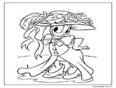 Güzel Daisy Duck Boyama Sayfası