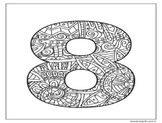 güzel desen numarası 8 Boyama Sayfası