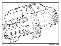 Güzel jeep BMW X5 Boyama Sayfası