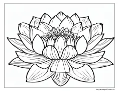 Güzel Lotus Boyama Sayfası