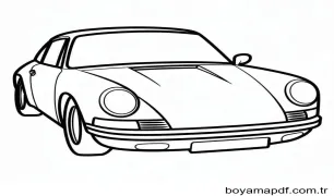 Güzel Porsche Boyama Sayfası