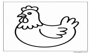 Güzel Tavuk Boyama Sayfası