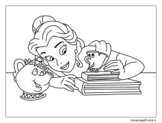 Güzel ve Çip Boyama Sayfası