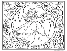 Güzel ve Çirkin'den Belle'i çizin Boyama Sayfası