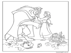 Güzel ve Çirkin'i Ücretsiz Yazdırılabilir Olarak Çizin Boyama Sayfası