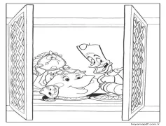 Güzel ve Çirkin Karakterlerini Çiz Boyama Sayfası