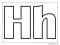 H h Harfi Boyama Sayfası