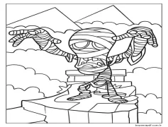 Halloween Mumya Boyama Sayfası