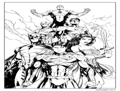 Harika Adalet Birliği'ni çizin Boyama Sayfası