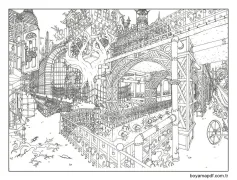 Harika bir şehir Boyama Sayfası