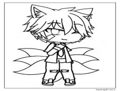 Harika çocuk Gacha Life Boyama Sayfası