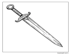 Harika Kılıç Boyama Sayfası